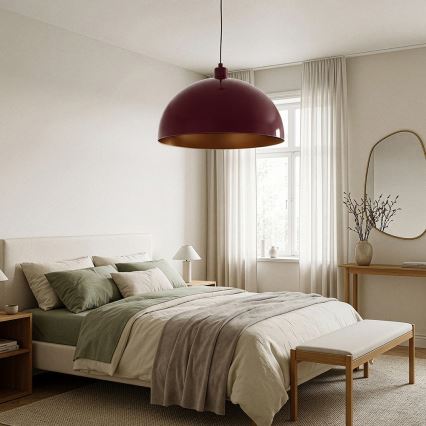 Brilagi - LED Żyrandol na lince METALO 1xE27/40W/230V Ø 60 cm bordowy/miedziany