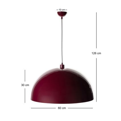 Brilagi - LED Żyrandol na lince METALO 1xE27/40W/230V Ø 60 cm bordowy/miedziany