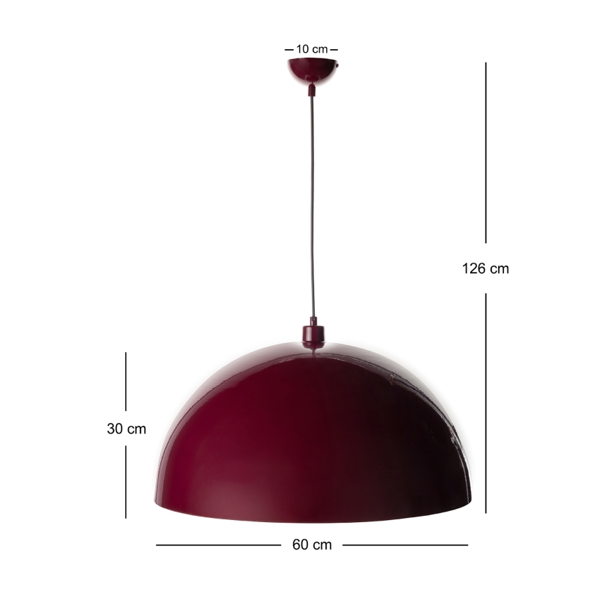 Brilagi - LED Żyrandol na lince METALO 1xE27/40W/230V Ø 60 cm bordowy/miedziany
