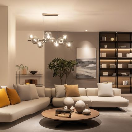 Brilagi - LED Żyrandol na lince MILLA 10xG9/3W/230V chrom błyszczący/przydymiony