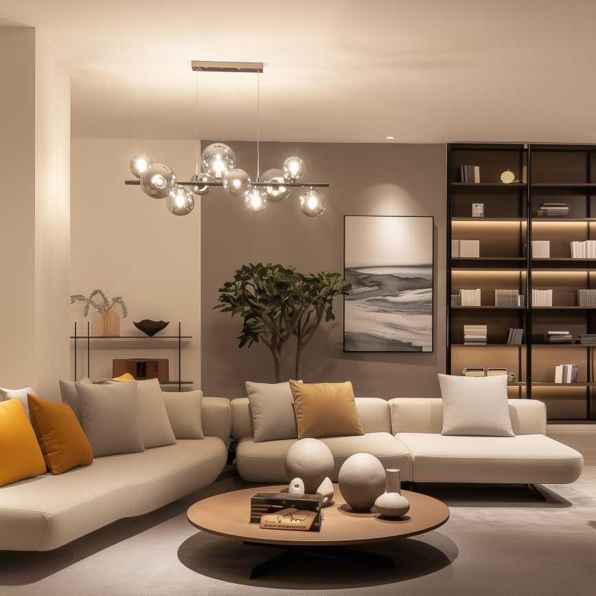 Brilagi - LED Żyrandol na lince MILLA 10xG9/3W/230V chrom błyszczący/przydymiony