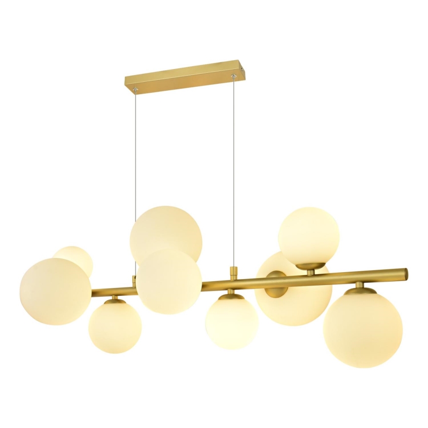 Brilagi - LED Żyrandol na lince MILLA 10xG9/3W/230V złoty/biały