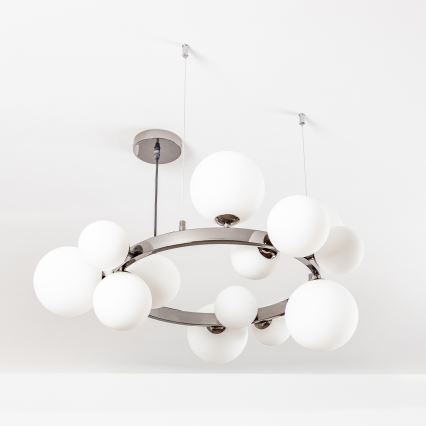 Brilagi - LED Żyrandol na lince MILLA 15xG9/3W/230V chrom błyszczący/biały