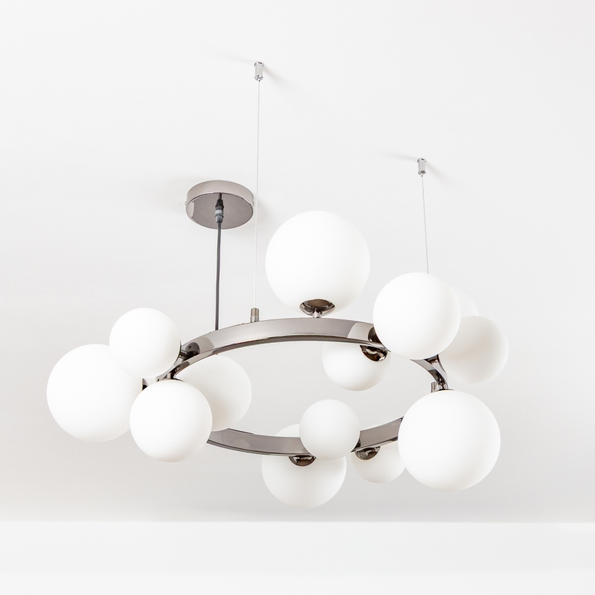 Brilagi - LED Żyrandol na lince MILLA 15xG9/3W/230V chrom błyszczący/biały