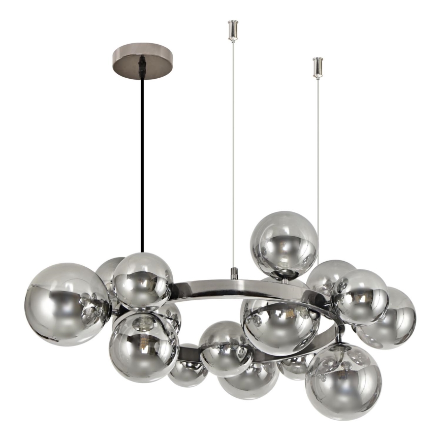 Brilagi - LED Żyrandol na lince MILLA 15xG9/3W/230V chrom błyszczący/dym