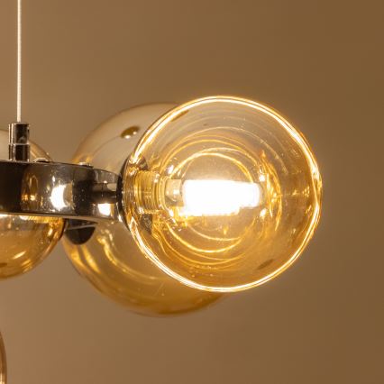 Brilagi - LED Żyrandol na lince MILLA 15xG9/3W/230V chrom błyszczący/złoty