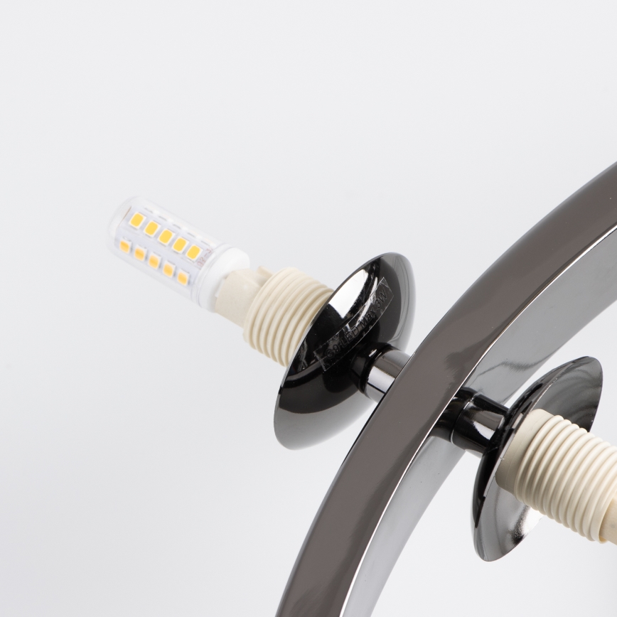 Brilagi - LED żyrandol na lince MILLA 15xG9/3W/230V czarny chrom/dymione