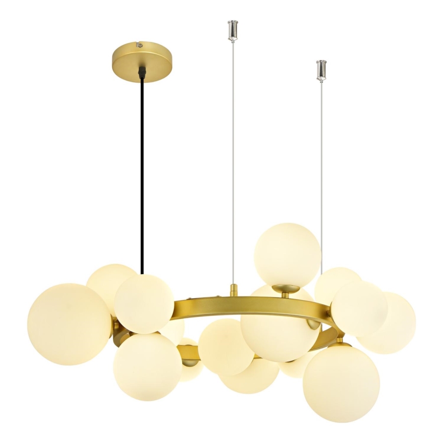 Brilagi - LED Żyrandol na lince MILLA 15xG9/3W/230V złoty/biały