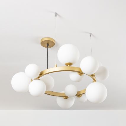 Brilagi - LED Żyrandol na lince MILLA 15xG9/3W/230V złoty/biały