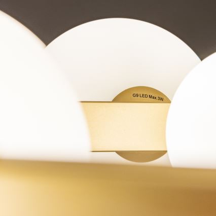 Brilagi - LED Żyrandol na lince MILLA 15xG9/3W/230V złoty/biały