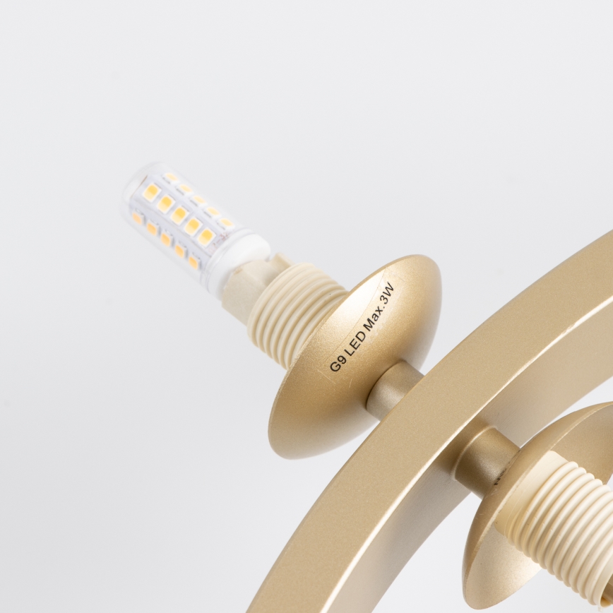 Brilagi - LED Żyrandol na lince MILLA 15xG9/3W/230V złoty