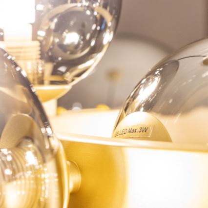 Brilagi - LED Żyrandol na lince MILLA 15xG9/3W/230V złoty/przydymiony