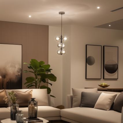 Brilagi - LED Żyrandol na lince MILLA 6xG9/3W/230V chrom błyszczący/dym