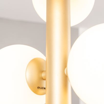 Brilagi - LED Żyrandol na lince MILLA 6xG9/3W/230V złoty/biały