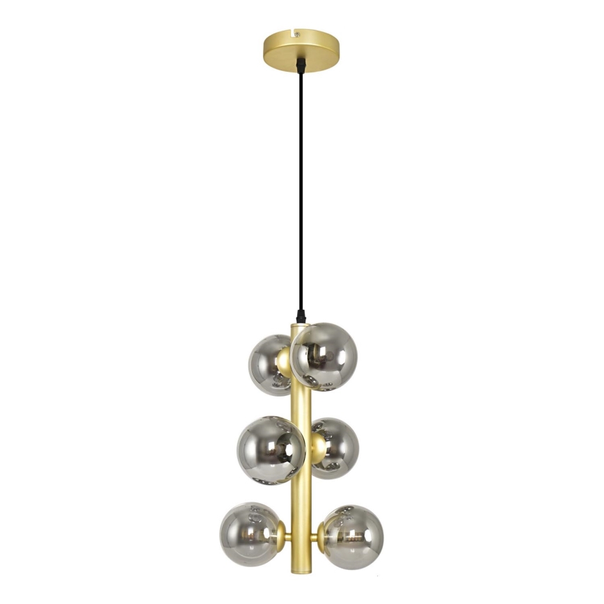 Brilagi - LED Żyrandol na lince MILLA 6xG9/3W/230V złoty/przydymiony