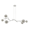 Brilagi - LED Żyrandol na lince MISTEL 6xG9/3W/230V chrom błyszczący/dym