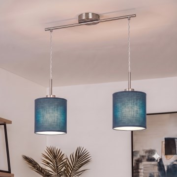 Brilagi - LED żyrandol na lince NUBILA 2xE27/60W/230V ciemnoniebieski