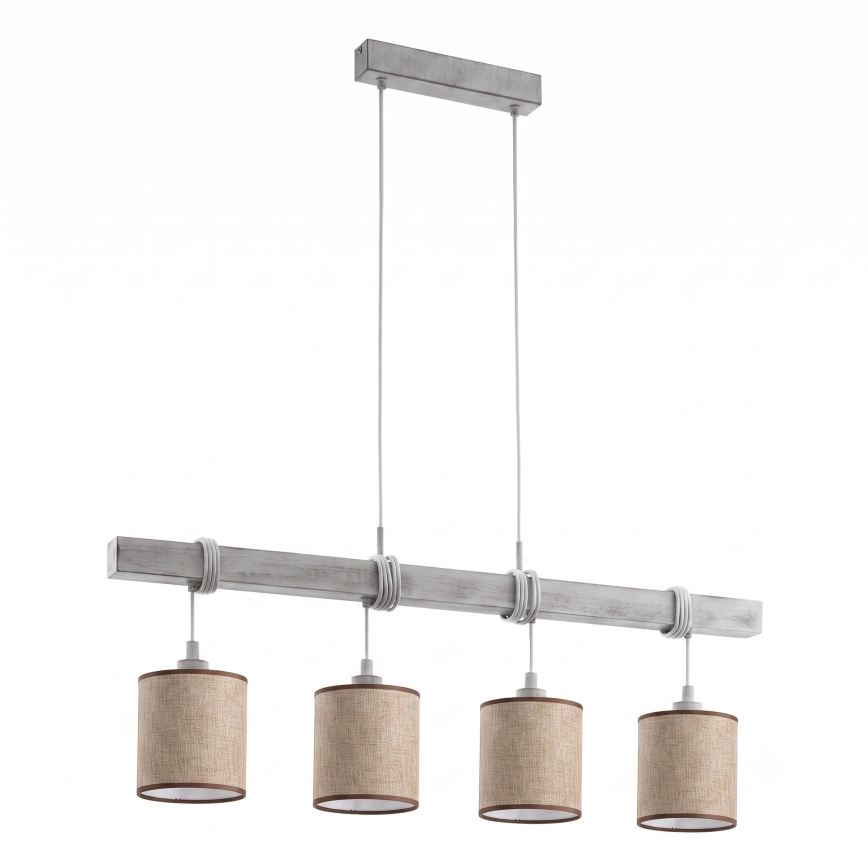 Brilagi - LED żyrandol na lince NUBILA 4xE27/60W/230V szary/brązowy
