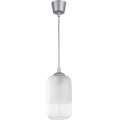 Brilagi - LED żyrandol na lince RETRO GLASS 1xE27/60W/230V śr. 14 cm srebrny/biały