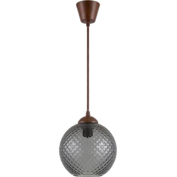 Brilagi - LED żyrandol na lince RETRO GLASS 1xE27/60W/230V śr. 18 cm brązowy/dymnoszary