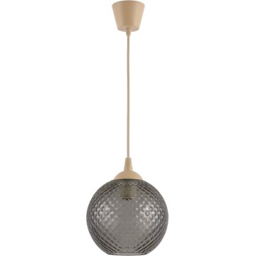 Brilagi - LED Żyrandol na lince RETRO GLASS 1xE27/60W/230V Ø 18 cm beżowy/przydymiony szary