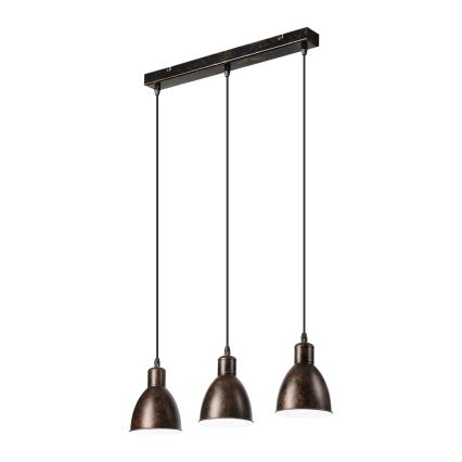 Brilagi - LED żyrandol na lince RIDDY 3xE27/60W/230V miedziany/patyna