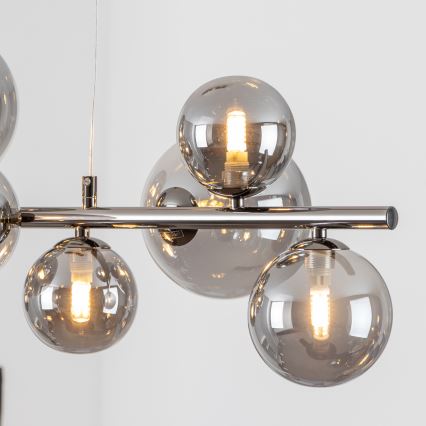 Brilagi - LED żyrandol na linkach MILLA 10xG9/3W/230V czarny chrom/przydymiony