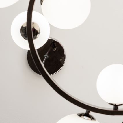 Brilagi - LED żyrandol na linkach MILLA 15xG9/3W/230V czarny chrom/biały