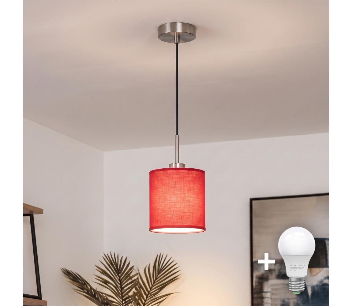 Brilagi - LED żyrandol na linkach NUBILA, 1xE27/60W/230V, śr. 14 cm, czarny/czerwony