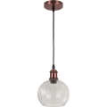 Brilagi - LED żyrandol na linkę RETRO GLASS 1xE27/60W/230V śr. 25 cm miedziany/przezroczysty