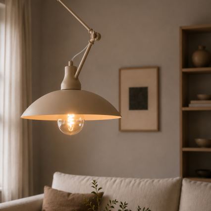Brilagi - LED żyrandol na pręcie IRONBEAM 1xE27/60W/230V beżowy