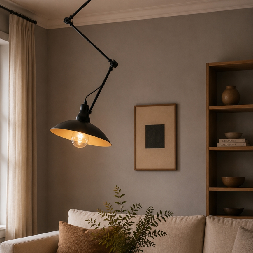 Brilagi - LED żyrandol na pręcie IRONBEAM 1xE27/60W/230V czarny
