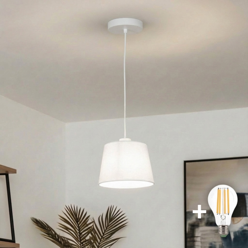 Brilagi - LED żyrandol na przewodzie CERIA 1xE27/40W/230V śr. 20,5 cm biały