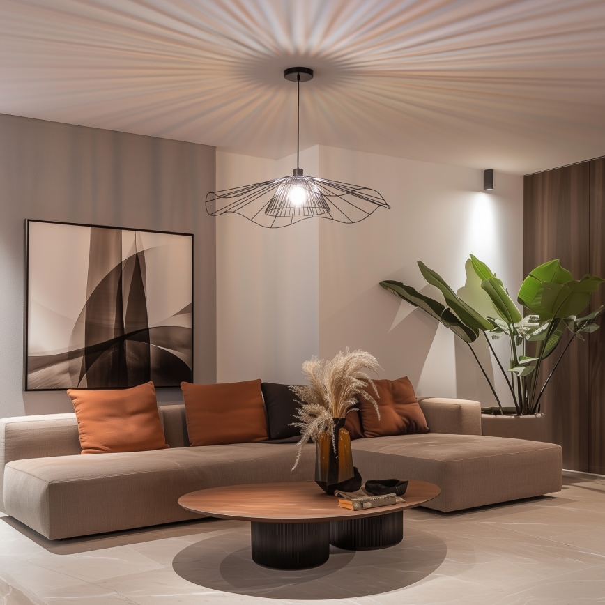 Brilagi - LED Żyrandol na przewodzie CERIA WIRE 1xE27/40W/230V śr. 80 cm czarny