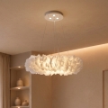 Brilagi - LED Żyrandol na przewodzie FEATHER 3xE27/40W/230V + 3xLED/3W śr. 50 cm biały