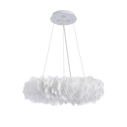 Brilagi - LED Żyrandol na przewodzie FEATHER 3xE27/40W/230V + 3xLED/3W śr. 50 cm biały