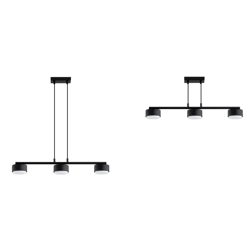 Brilagi - LED żyrandol na przewodzie MONO 3xGX53/30W/230V czarny