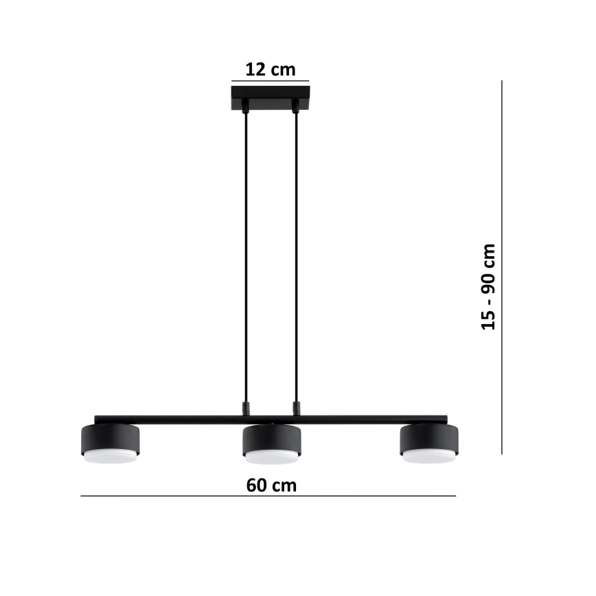 Brilagi - LED żyrandol na przewodzie MONO 3xGX53/30W/230V czarny