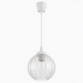 Brilagi - LED żyrandol na przewodzie RETRO GLASS 1xE27/60W/230V śr. 18 cm biały/przezroczysty