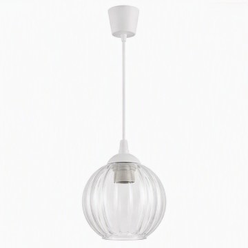 Brilagi - LED żyrandol na przewodzie RETRO GLASS 1xE27/60W/230V śr. 18 cm biały/przezroczysty