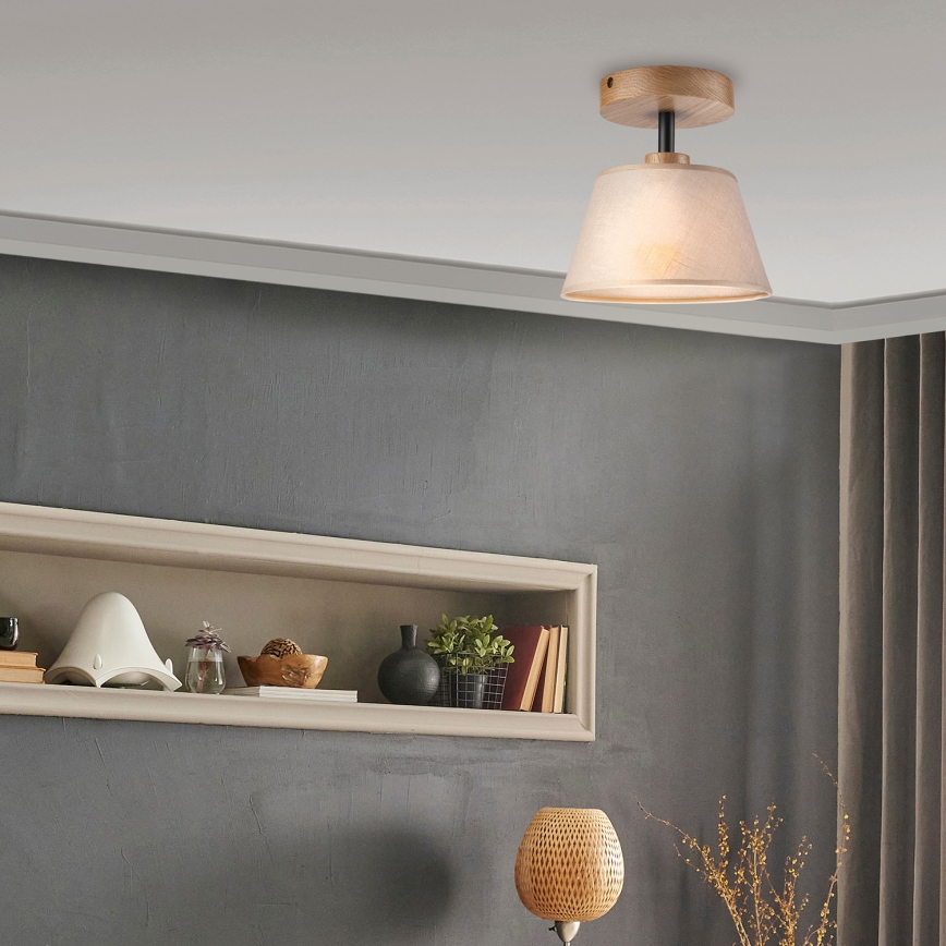 Brilagi - LED  Żyrandol natynkowy ANTHONY 1xE14/60W/230V dąb/beżowy