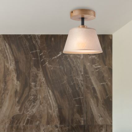 Brilagi - LED  Żyrandol natynkowy ANTHONY 1xE14/60W/230V dąb/beżowy