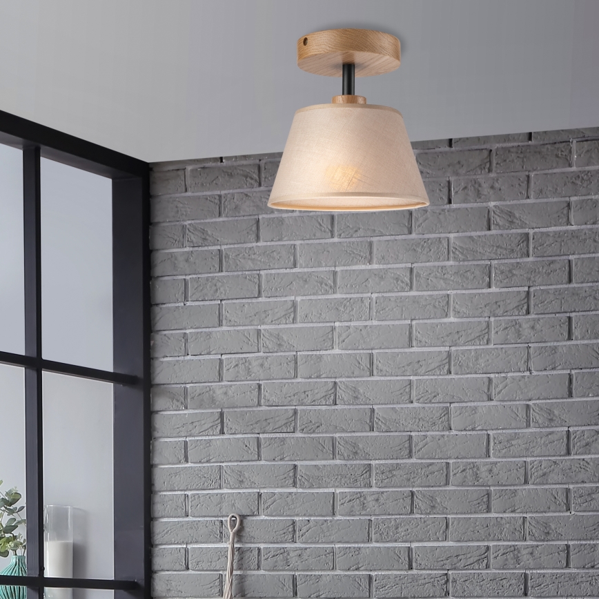 Brilagi - LED  Żyrandol natynkowy ANTHONY 1xE14/60W/230V dąb/beżowy