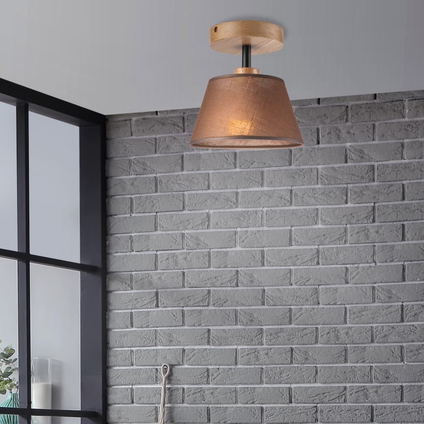 Brilagi - LED  Żyrandol natynkowy ANTHONY 1xE14/60W/230V dąb/brązowy