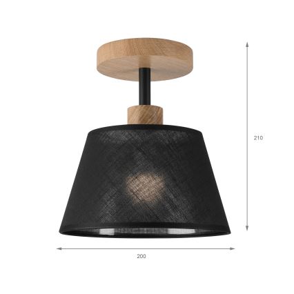 Brilagi - LED  Żyrandol natynkowy ANTHONY 1xE14/60W/230V dąb/czarny