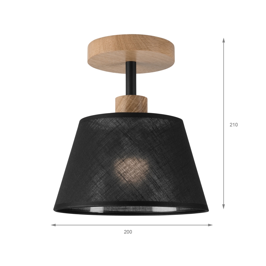 Brilagi - LED  Żyrandol natynkowy ANTHONY 1xE14/60W/230V dąb/czarny
