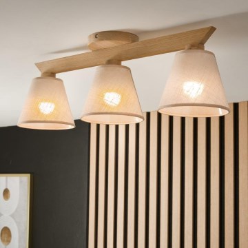 Brilagi - LED  Żyrandol natynkowy ANTHONY 3xE14/40W/230V dąb/beżowy