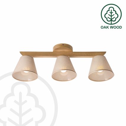 Brilagi - LED  Żyrandol natynkowy ANTHONY 3xE14/40W/230V dąb/beżowy