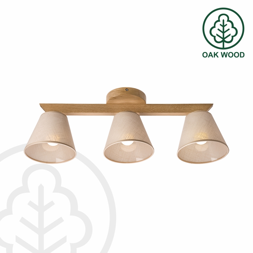 Brilagi - LED  Żyrandol natynkowy ANTHONY 3xE14/40W/230V dąb/beżowy