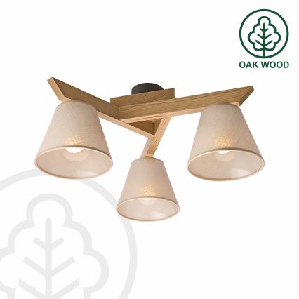 Brilagi - LED  Żyrandol natynkowy ANTHONY 3xE14/40W/230V dąb/beżowy